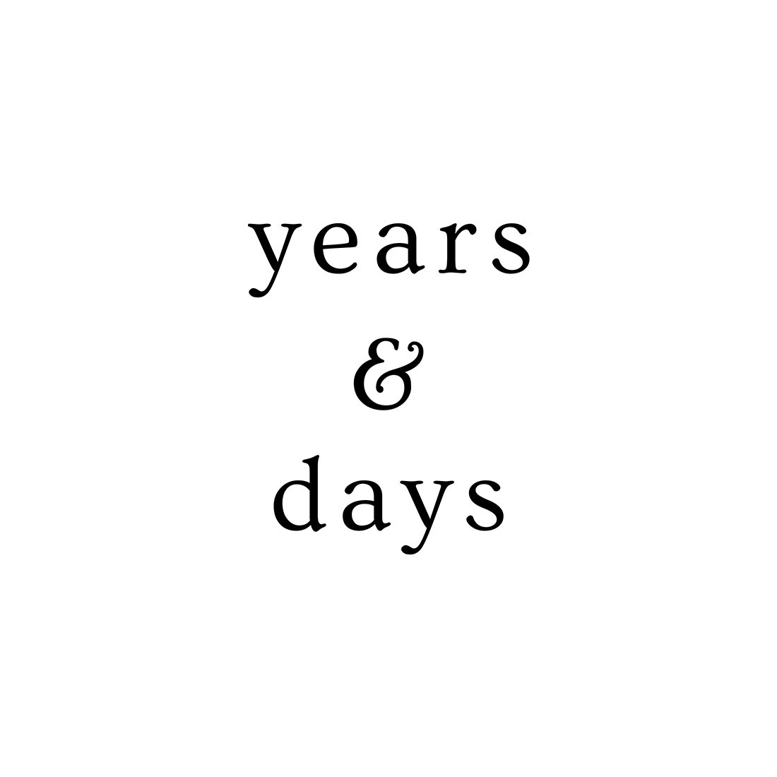 years & days / CIデザイン